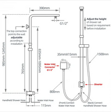 Load image into Gallery viewer, 2 In 1 Shower Combination Dual Hose Rain Head
