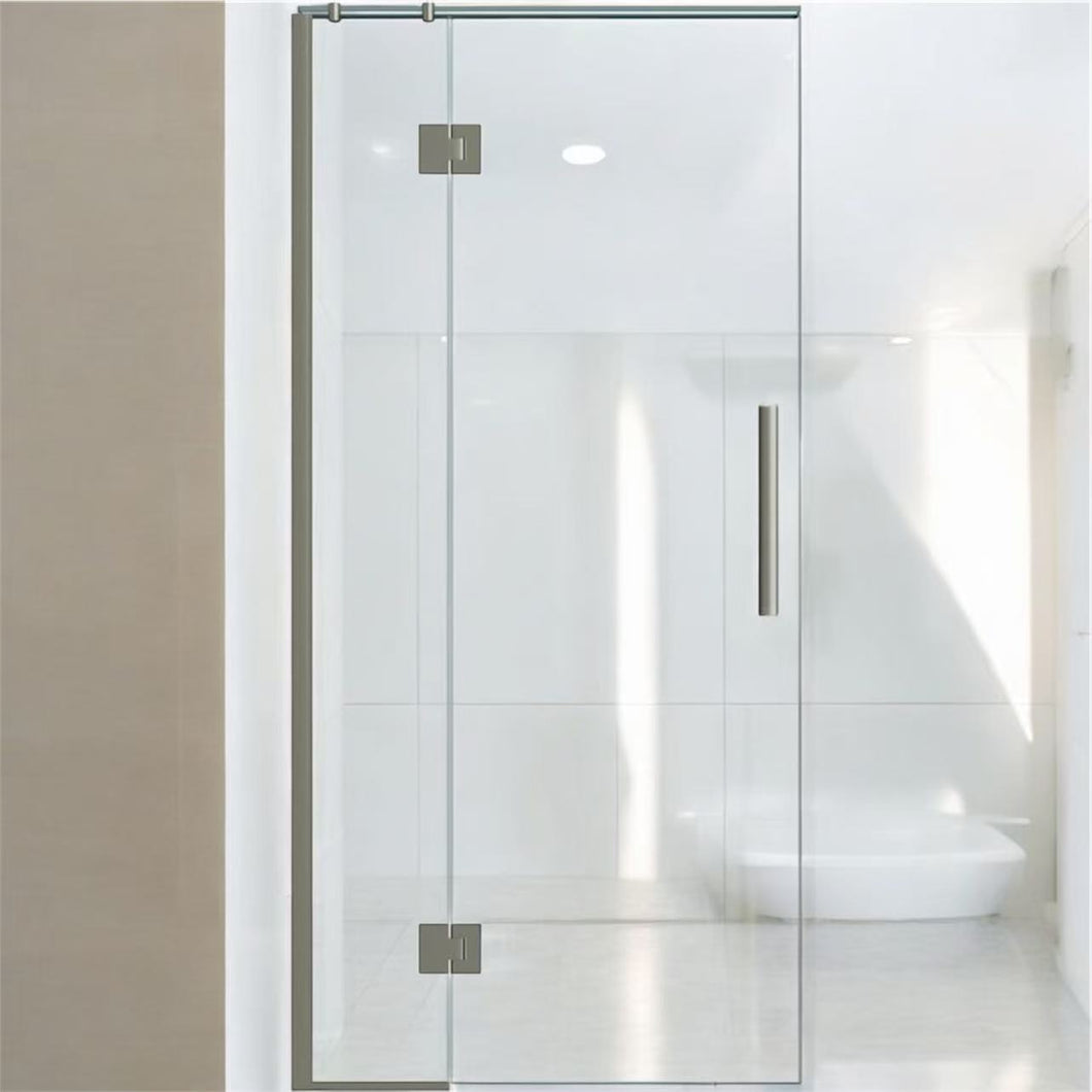 Shower Glass - Stream Series Swing Door 10mm Glass Brushed Nickel Frame