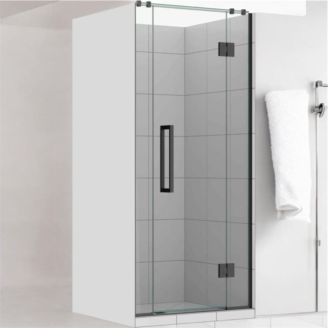 Shower Glass - Stream Series Swing Door 10mm Glass Gun Metal Frame