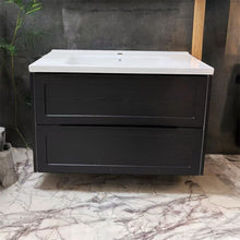 Load image into Gallery viewer, Vanity - Jess Series H900-01 Wall Hung White - 100% Water Proof Black

