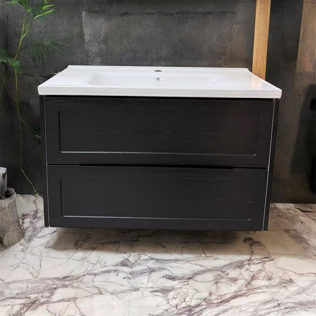 Vanity - Jess Series H900-01 Wall Hung White - 100% Water Proof Black