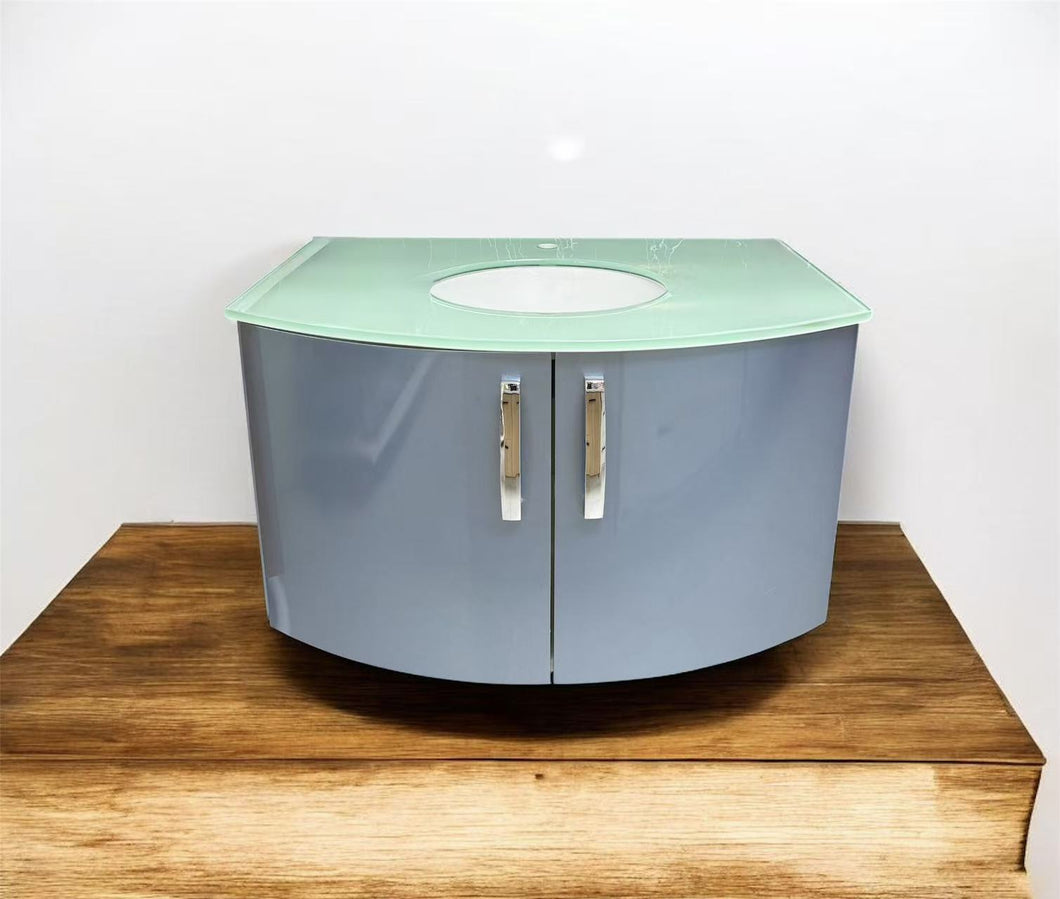 Bathroom Vanity 900mm With Glass Top
