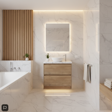 Load image into Gallery viewer, Wooden Style Freestanding Plywood Vanity with Stone Top 900mm
