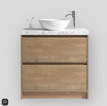 Load image into Gallery viewer, Wooden Style Freestanding Plywood Vanity with Stone Top 900mm
