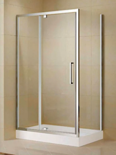 Load image into Gallery viewer, ZENITH SQUARE FRONT SHOWER GLASS - with pivot door 1200x900x2000mm
