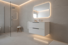 Load image into Gallery viewer, Vanity - Jess Series H900 Wall Hung White/Black - 100% Water Proof
