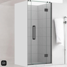 Load image into Gallery viewer, Shower Glass - Stream Series Swing Door 10mm Glass Gun Metal Frame
