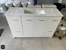 Load image into Gallery viewer, Vanity - Dekkor Series Plywood 1200x370 White (Slim Top) - 100% Water Proof
