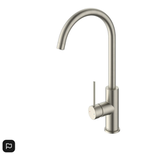 Load image into Gallery viewer, METHVEN Minimalist MK2 Sink Mixer Goose Neck Brushed Nickel / Black
