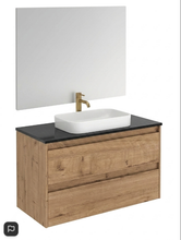 Load image into Gallery viewer, Vanity - Heron Series Plywood in Wooden Color With Stone Top - 100% Water Proof
