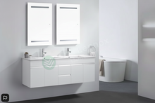 Load image into Gallery viewer, Vanity - Asron Series 1500mm Brown Double Ceramic Basin
