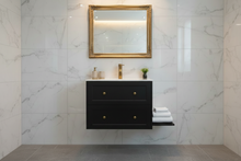Load image into Gallery viewer, Vanity - Jess Series H900 Wall Hung White/Black - 100% Water Proof
