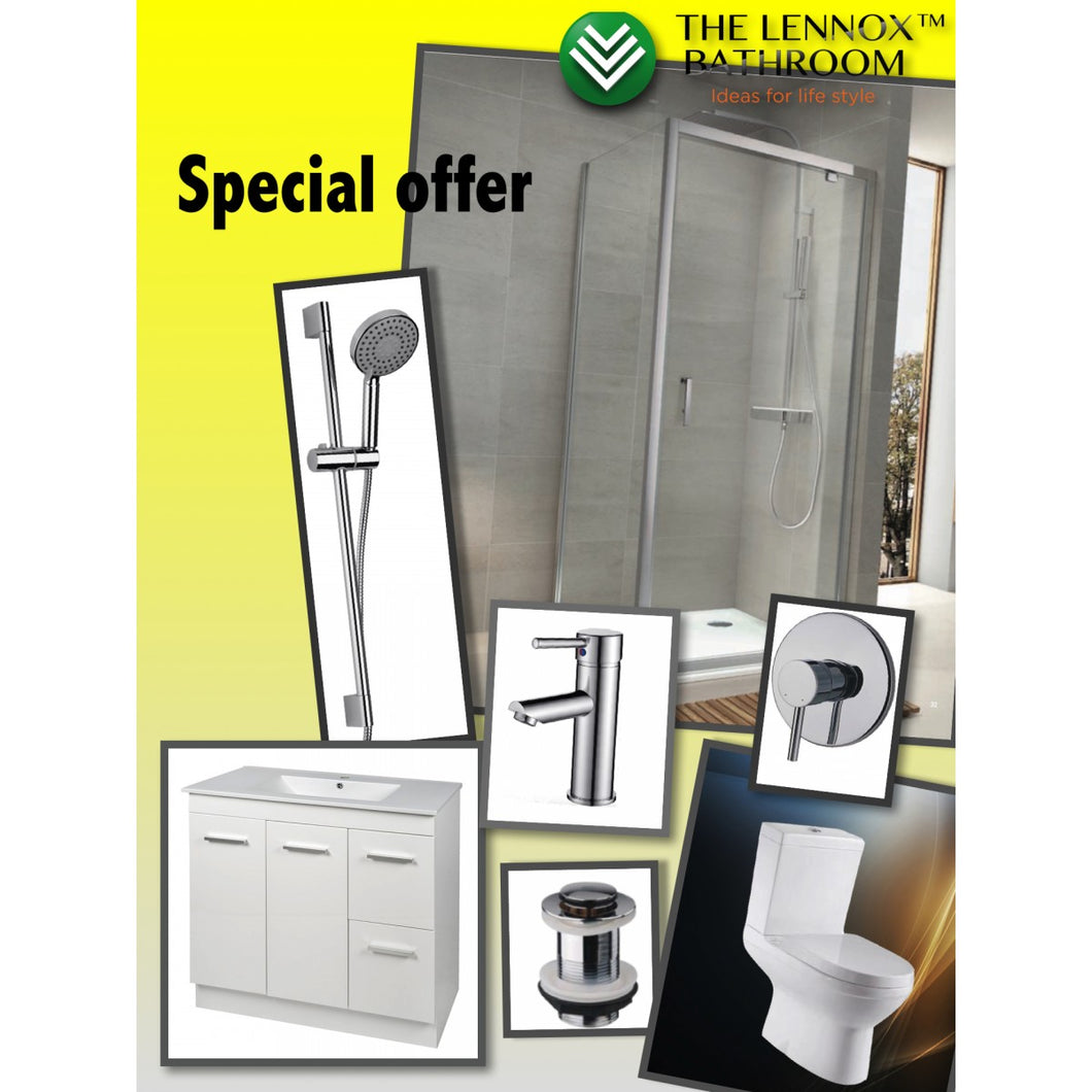 Bathroom Combo With Misty 900mm Free Standing Vanity
