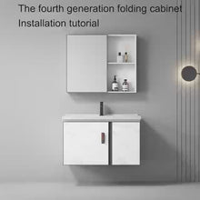 Load and play video in Gallery viewer, French design waterproof wooden  bathroom vanity quick installation 400/500/600
