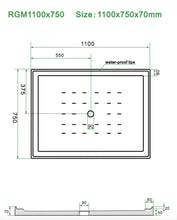 Load image into Gallery viewer, Shower Tray - Rectangle Series Center  Hole Option

