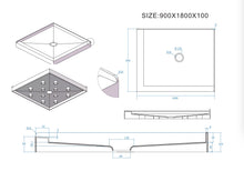 Load image into Gallery viewer, Shower Tray - Rectangle Series Left / Right Side
