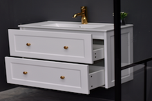Load image into Gallery viewer, Vanity - Jess Series H900 Wall Hung White/Black - 100% Water Proof
