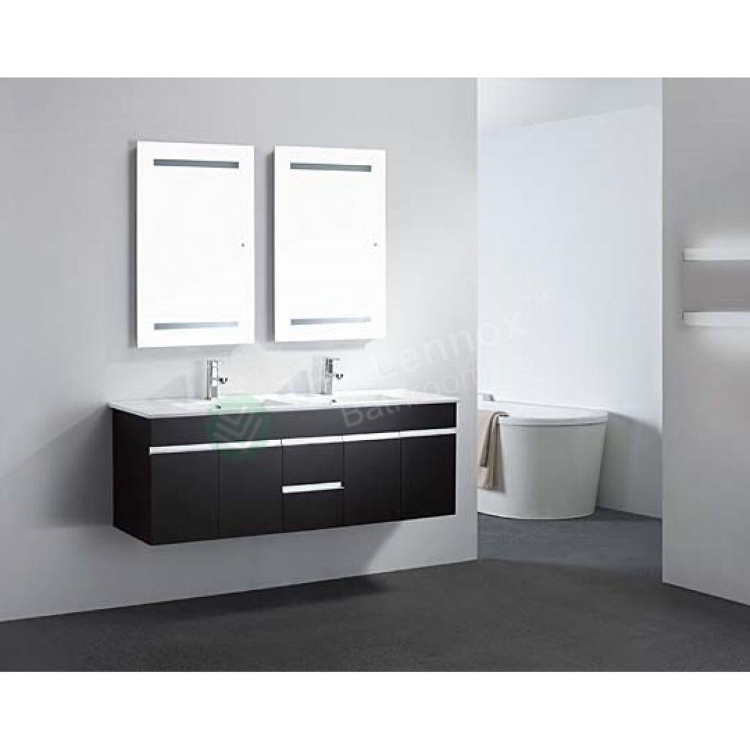 Vanity - Asron Series 1500mm Brown Double Ceramic Basin