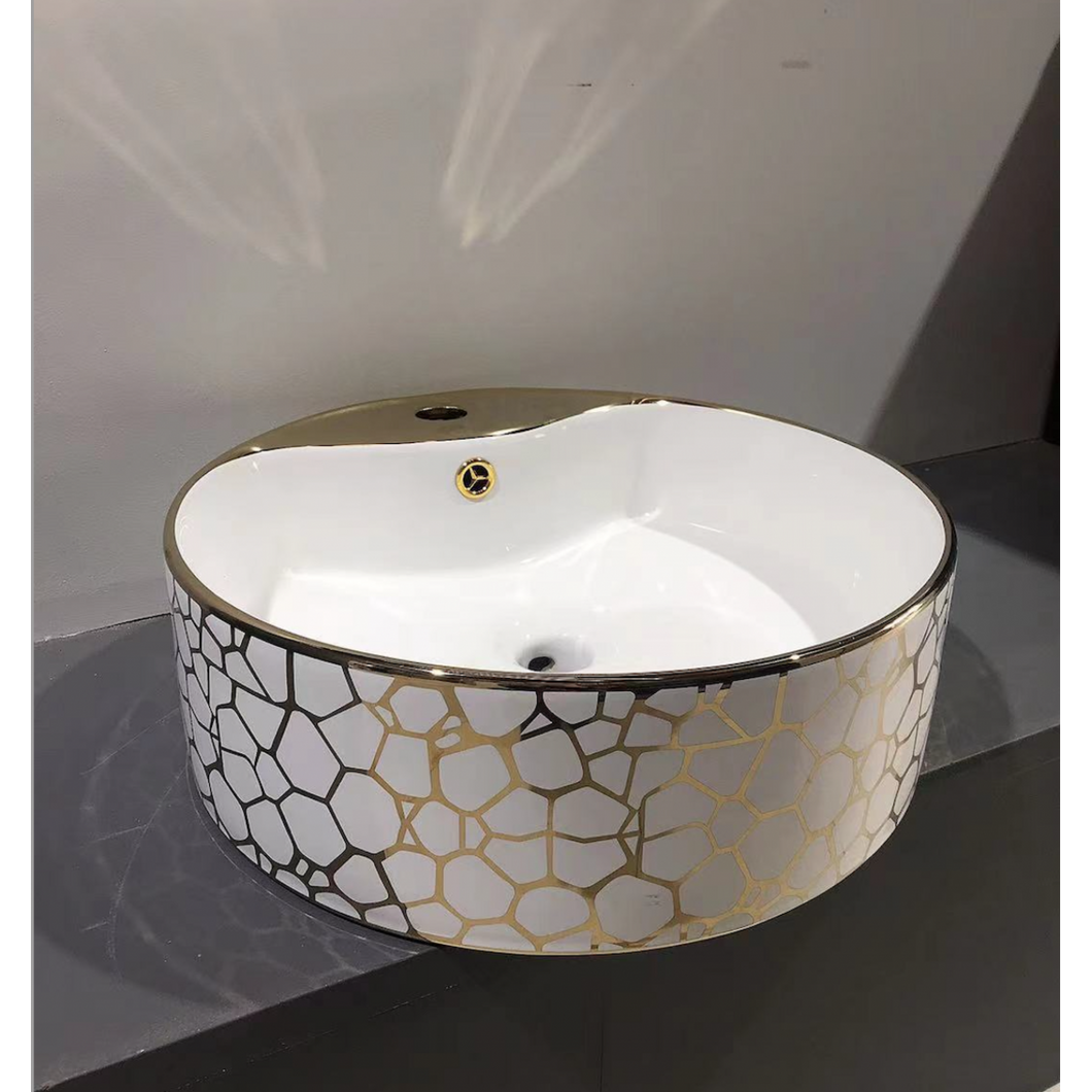 Counter Top Ceramic Basin 226 - Golden