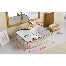 Load image into Gallery viewer, Counter Top Ceramic Basin 6005 - Golden
