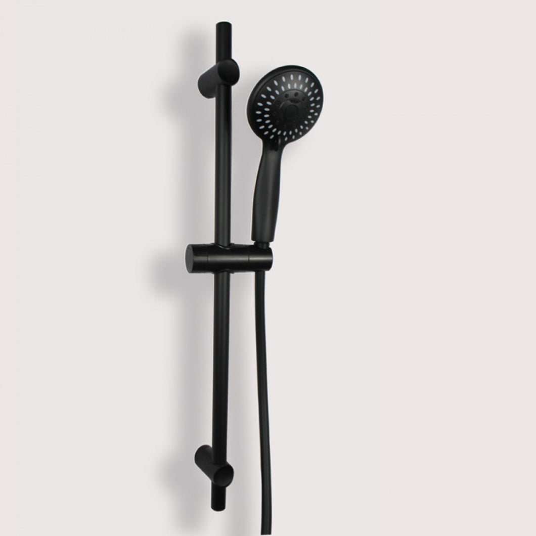 Shower slider with hand hold shower head - 6099 Black