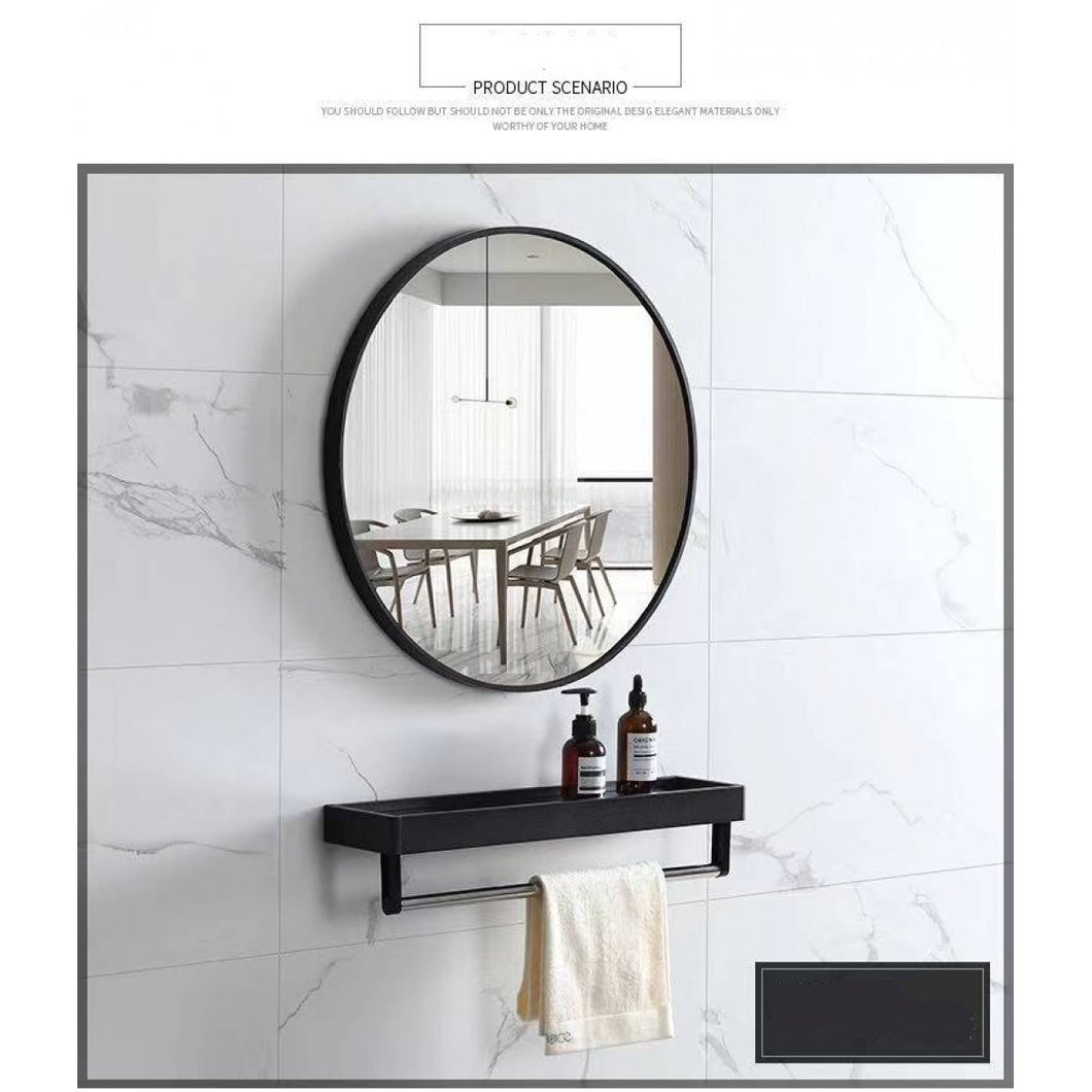 Bathroom Mirror for Wall with Black Frame 400mm - 900mm