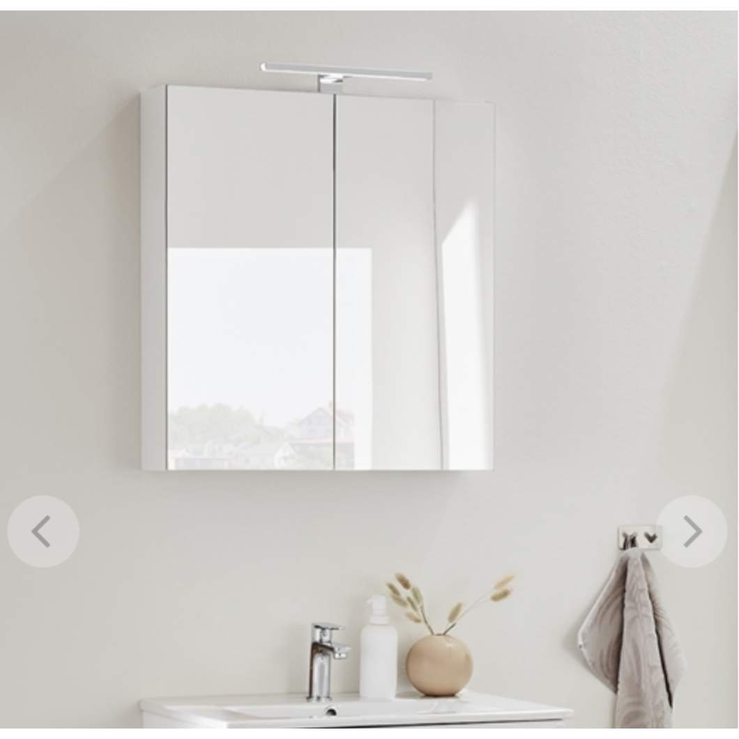 Bathroom Mirror Cabinet 600/700/900x140x700 mm - White