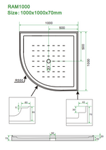 Load image into Gallery viewer, Shower Tray - Round Series Center / Corner Hole Option

