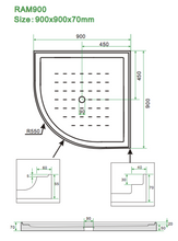 Load image into Gallery viewer, Shower Tray - Round Series Center / Corner Hole Option
