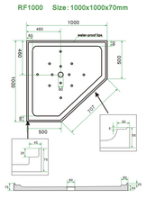 Load image into Gallery viewer, Shower Tray - Angle Series Center Center/Corner Hole Option
