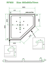 Load image into Gallery viewer, Shower Tray - Angle Series Center Center/Corner Hole Option
