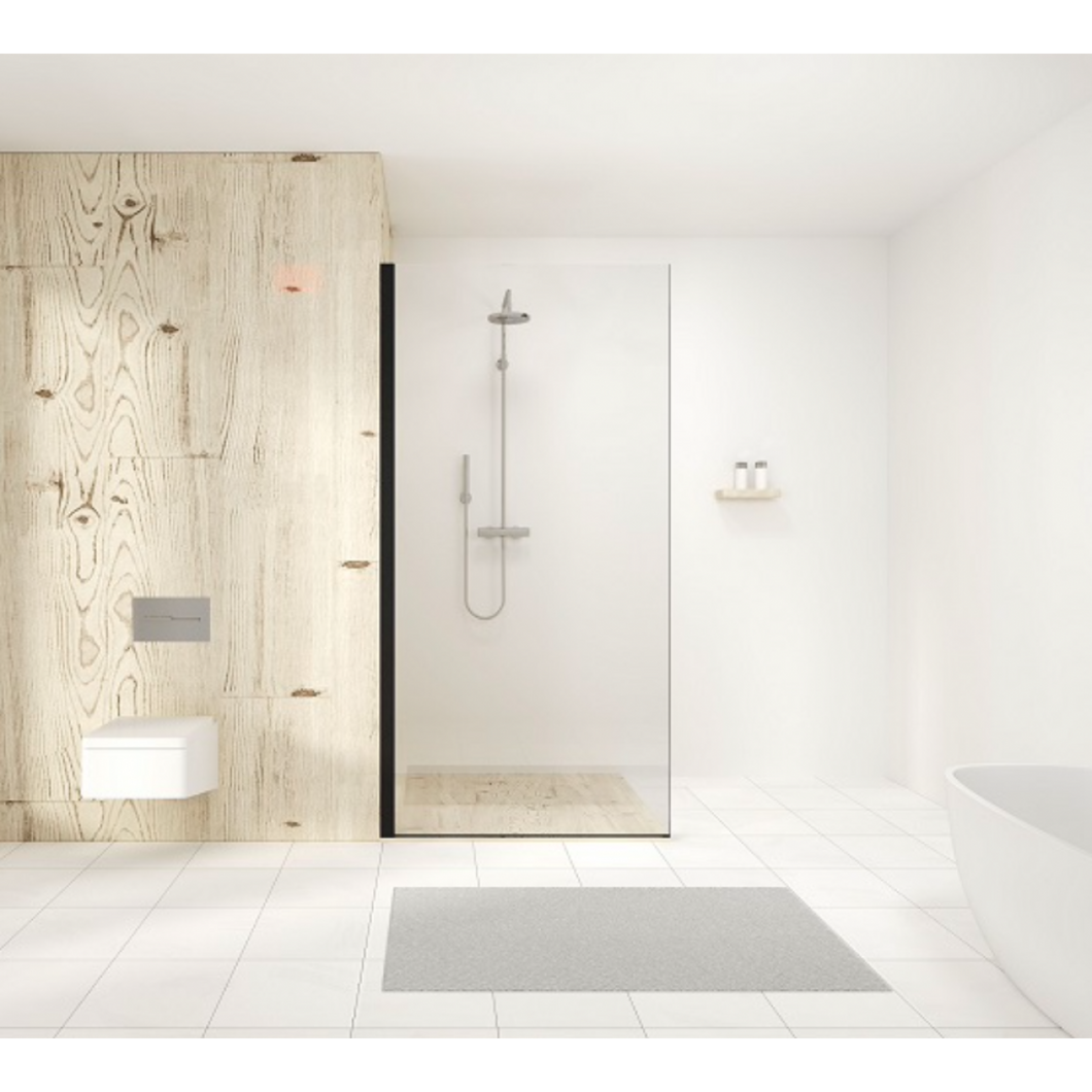 Shower Glass - Stream Series Side Panel (870X1950mm) SHO870B Black